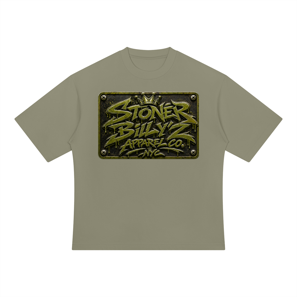 Premium streetwear tee featuring a bold Stoner Billy’z front logo and detailed Five Boroughs, One City artwork on the back—celebrating Staten Island, Brooklyn, Queens, Bronx and Manhattan in NYC style.