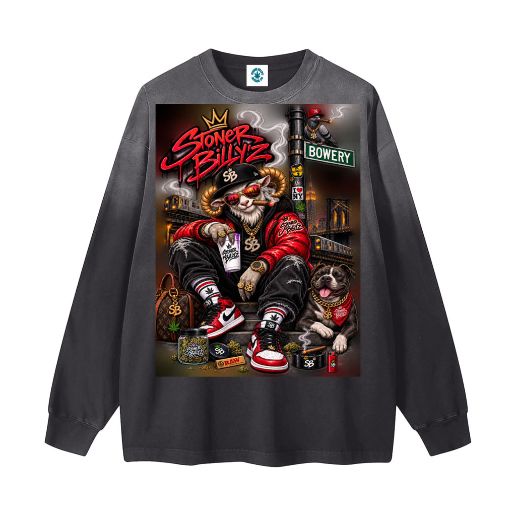 Gradient Washed Long Sleeve T-Shirt